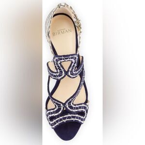 Alexandre Birman Alice shoes Suede/Snake 100mm Sandal, Bali/Mono Natural heels